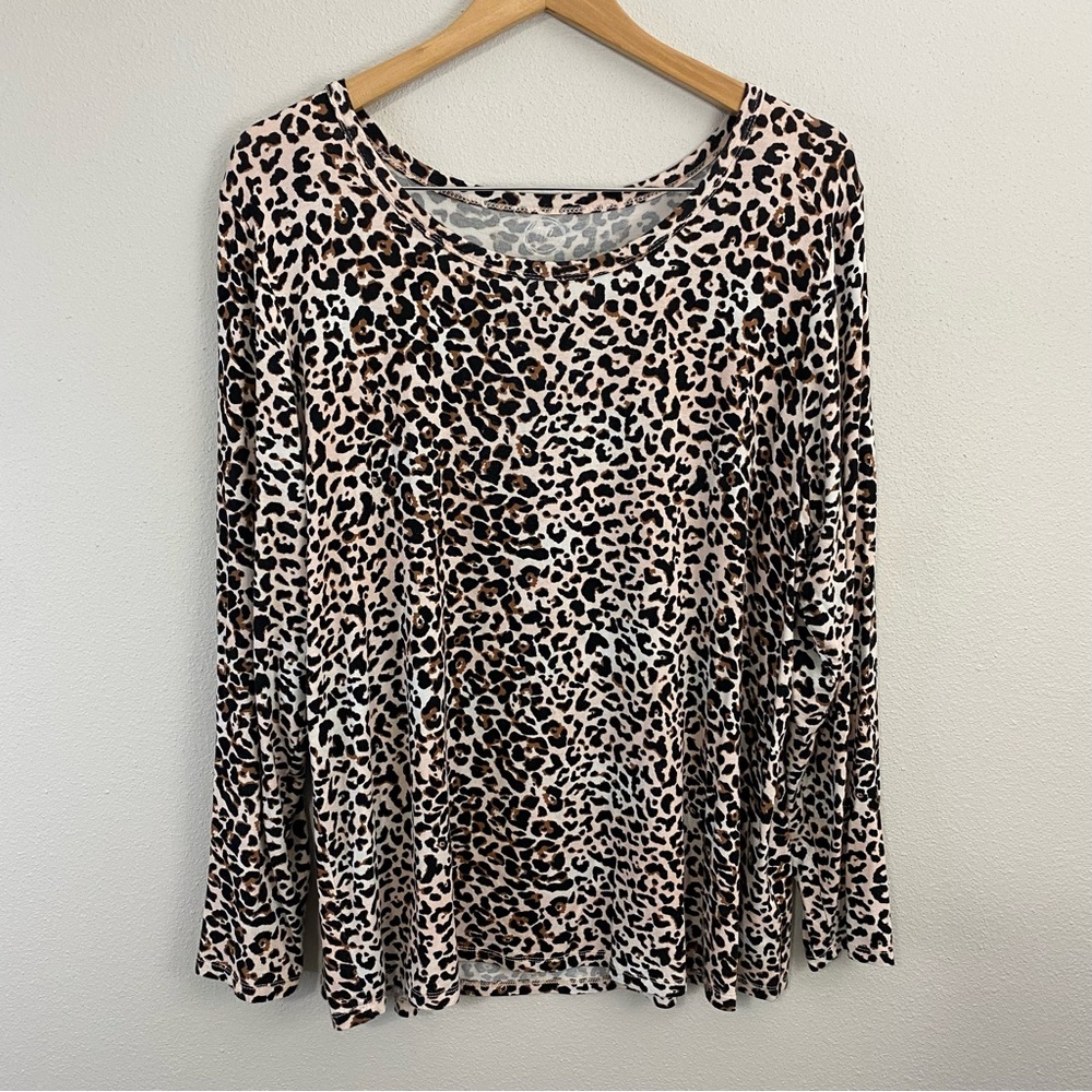 24/7 Maurice's Cheetah Print Long Sleeve Woman's Size XXL